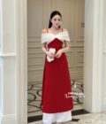 Áo dài Uyển Băng trễ vai