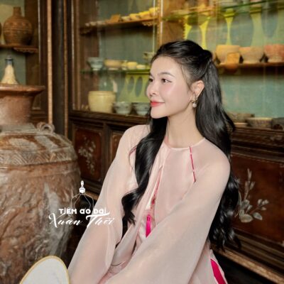 Áo dài Tứ Phủ gấm cao cấp xẻ tà